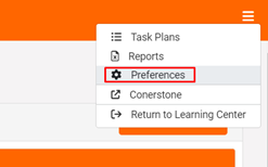 Preferences hamburger menu Help Articles